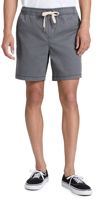 Rails Cruz Drawstring Shorts In Charcoal
