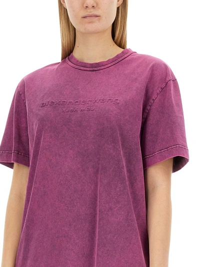Shop Alexander Wang T-shirt With Logo In Pink