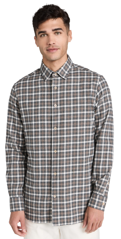 Shop Faherty Reserve Flannel Shirt Stony Hill Plaid