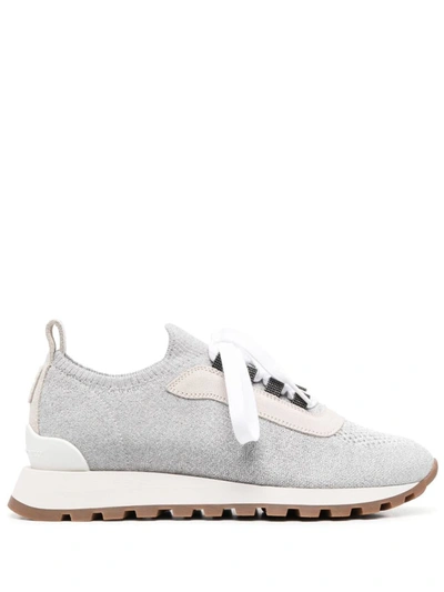 Shop Brunello Cucinelli Low-top Sneakers In Light Grey