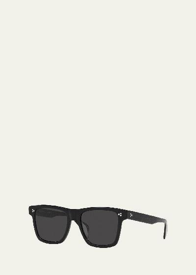 Shop Oliver Peoples Casian Square Acetate Sunglasses In Black