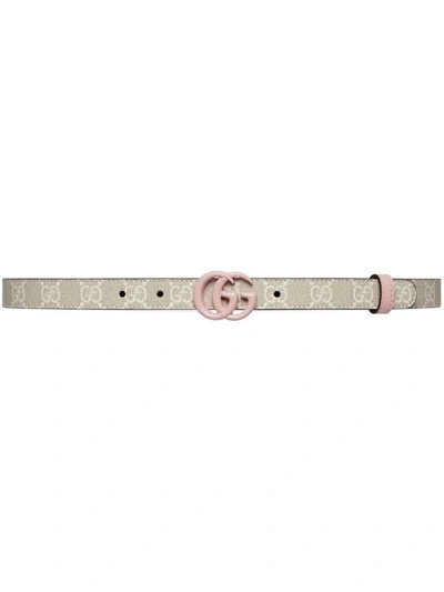 Shop Gucci Gg Marmont Leather Belt In White