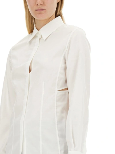 Shop Helmut Lang Slim Fit Shirt In White