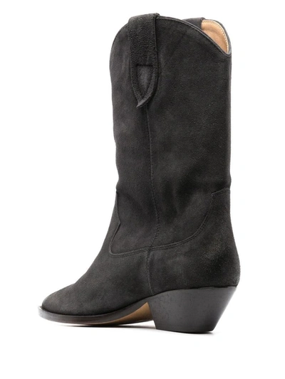 Shop Isabel Marant Duerto Leather Ankle Boots In Black