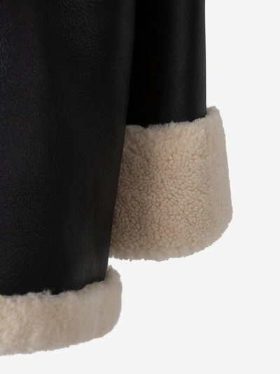 Shop Totême Signature Leather Jacket In Front On-seam Slip Pockets