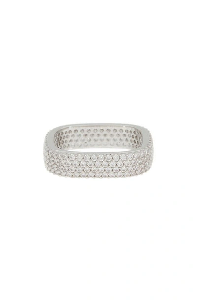Shop Nordstrom Cubic Zirconia Pavé Ring In Clear- Silver
