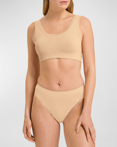 Shop Hanro Touch Feeling Padded Microfiber Bralette In 274 - Beige