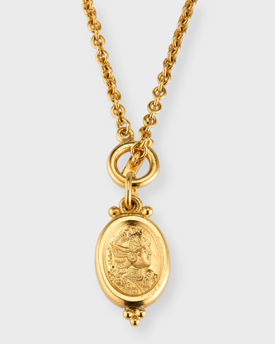 Shop Ben-amun Intaglio On Toggle Necklace In Gold