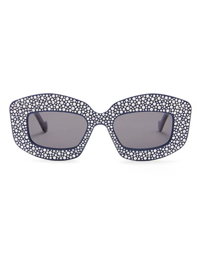 Shop Loewe Cat Eye Frame Sunglasses In Multi