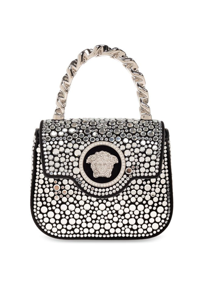 Shop Versace La Medusa Embellished Mini Tote Bag In Multi