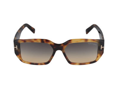 Shop Tom Ford Eyewear Rectangular Frame Sunglasses In Multi