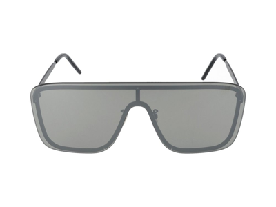 Shop Saint Laurent Eyewear Oversized Frame Sunglasses In Grey