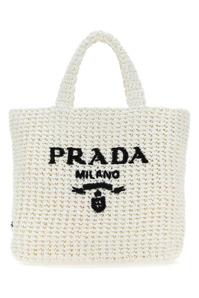 Shop Prada Logo In White