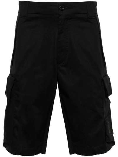 Shop C.p. Company Cotton Cargo Shorts In Black