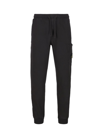 Shop Stone Island Compass Patch Track Pants In Black