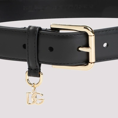 Shop Dolce & Gabbana Calf Belt In Black