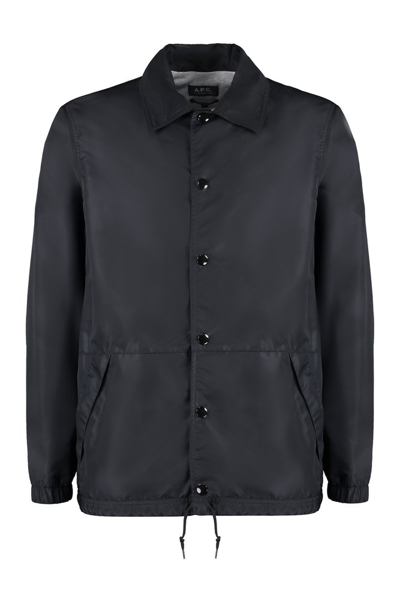 Shop Apc A.p.c. Aleksi Drawstring Jacket In Black