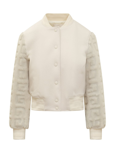 Shop Givenchy Panelled Button In Beige