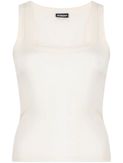 Shop Jacquemus Le Debardeur Gros Grain Tank Top Clothing In White