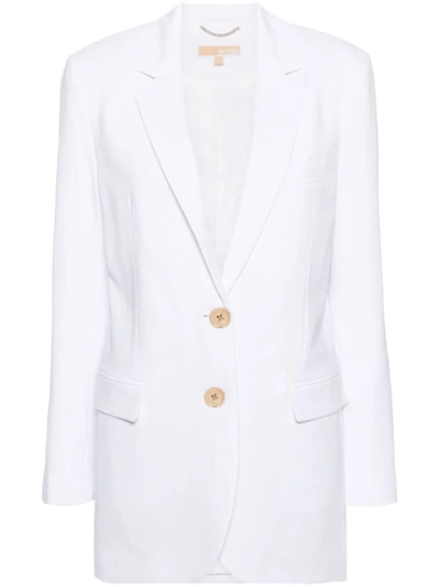 Shop Michael Michael Kors Michael Kors Single-breasted Blazer Jacket In White