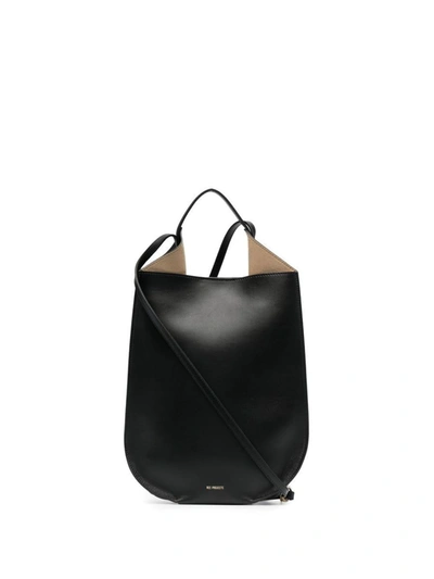 Shop Ree Projects Helene Mini Leather Tote Bag In Black