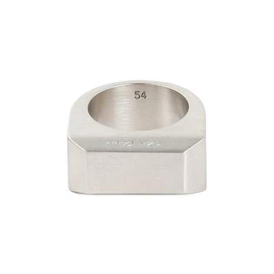 Shop Rick Owens Beveled Ring Jewellery In Grey