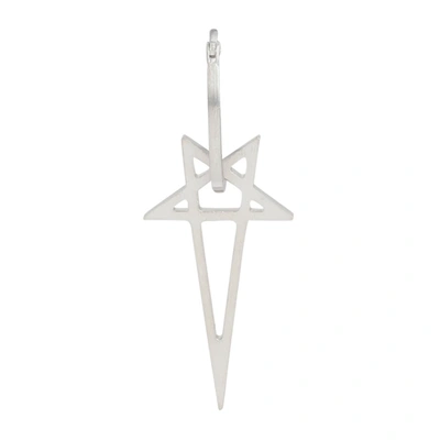 Shop Rick Owens Pentagram Earrings Jewellery In Grey