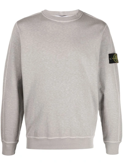 Shop Stone Island Crewneck Sweatshirt Clothing In Grey