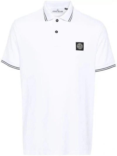 Shop Stone Island Polo Clothing In White
