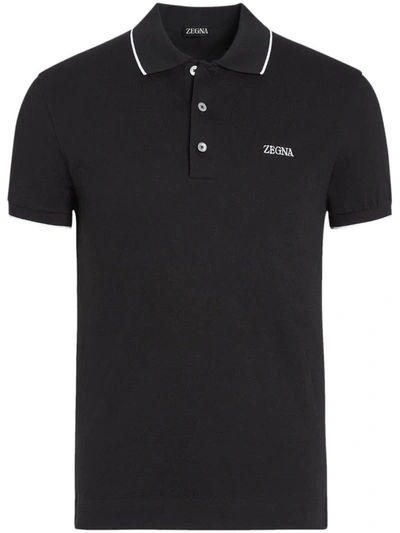 Shop Zegna T-shirts And Polos In Black