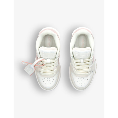Shop Off-white C/o Virgil Abloh Boys White/oth Kids Out Of Office Leather Low-top Trainers 4-8 Years