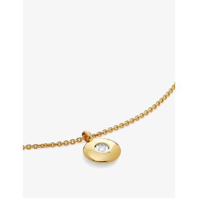 Monica Vinader Womens Yellow Gold April Birthstone 18ct Yellow Gold-plated Vermeil Sterling-silver A In Yellow Gold