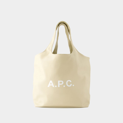 Shop Apc Ninon Tote Bag - A.p.c. - Synthetic - Cream In Beige