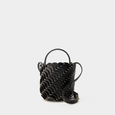 Shop Rabanne Small Paco Bucket Bag - Paco  - Leather - Black