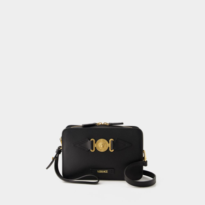 Shop Versace Medusa Biggie Camera Bag -  - Leather - Black