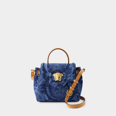 Shop Versace La Medusa Bag -  - Cotton - Blue