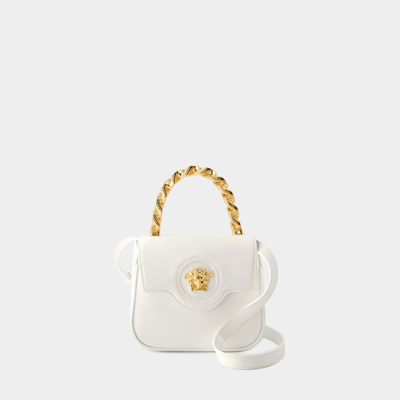 Shop Versace La Medusa Mini Bag -  - Leather - White