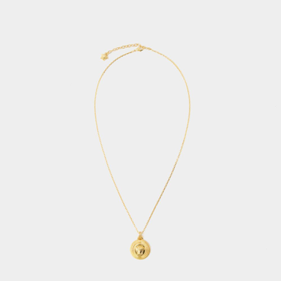 Shop Versace Medusa Biggie Necklace  -  - Metal - Gold In Metallic
