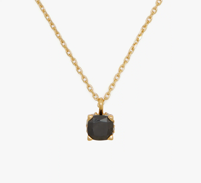 Kate Spade Little Luxuries 6mm Square Pendant In Jet Black
