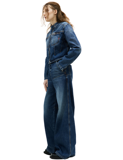 Diesel Zip Up Denim Jacket In Blue