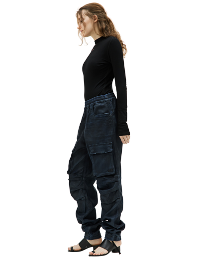 Diesel Cargo Jeans In Navy Blue
