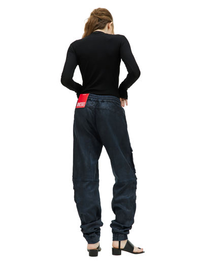 Diesel Cargo Jeans In Navy Blue