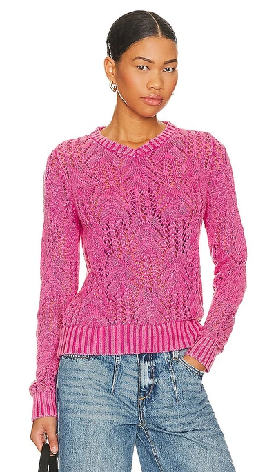 Shop Central Park West Delilah V-neck Sweater In Pink