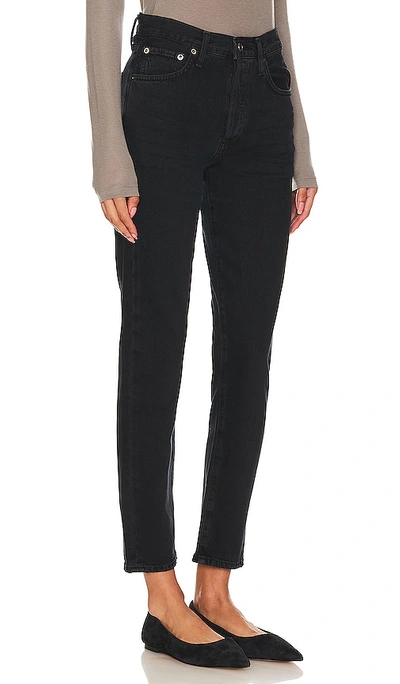 Agolde Austin Mid Rise Tapered Slim In Black