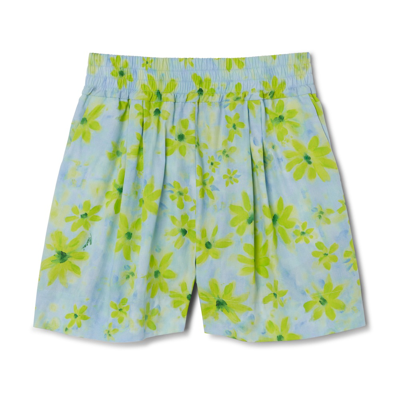 Shop Marni High-waisted Shorts In Aquamarine