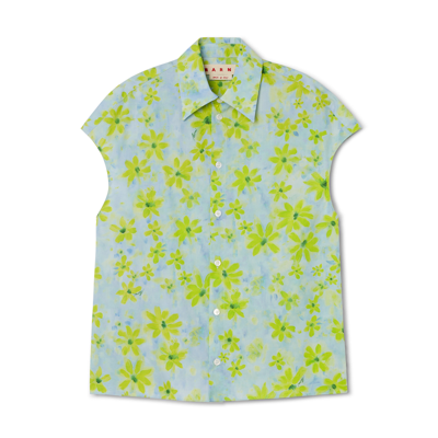 Shop Marni Cocoon Shirt In Aquamarine