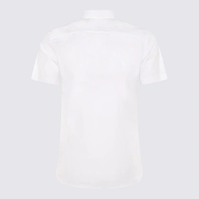 Shop Burberry White Cotton Shirt