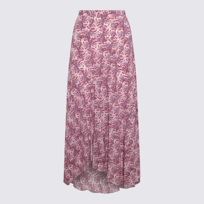 Shop Isabel Marant Multicolor Cotton Skirt In Mauve