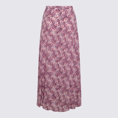 Shop Isabel Marant Multicolor Cotton Skirt In Mauve
