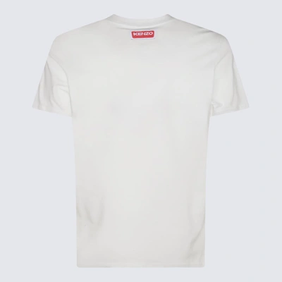Shop Kenzo Off White Cotton Tiger T-shirt In Beige